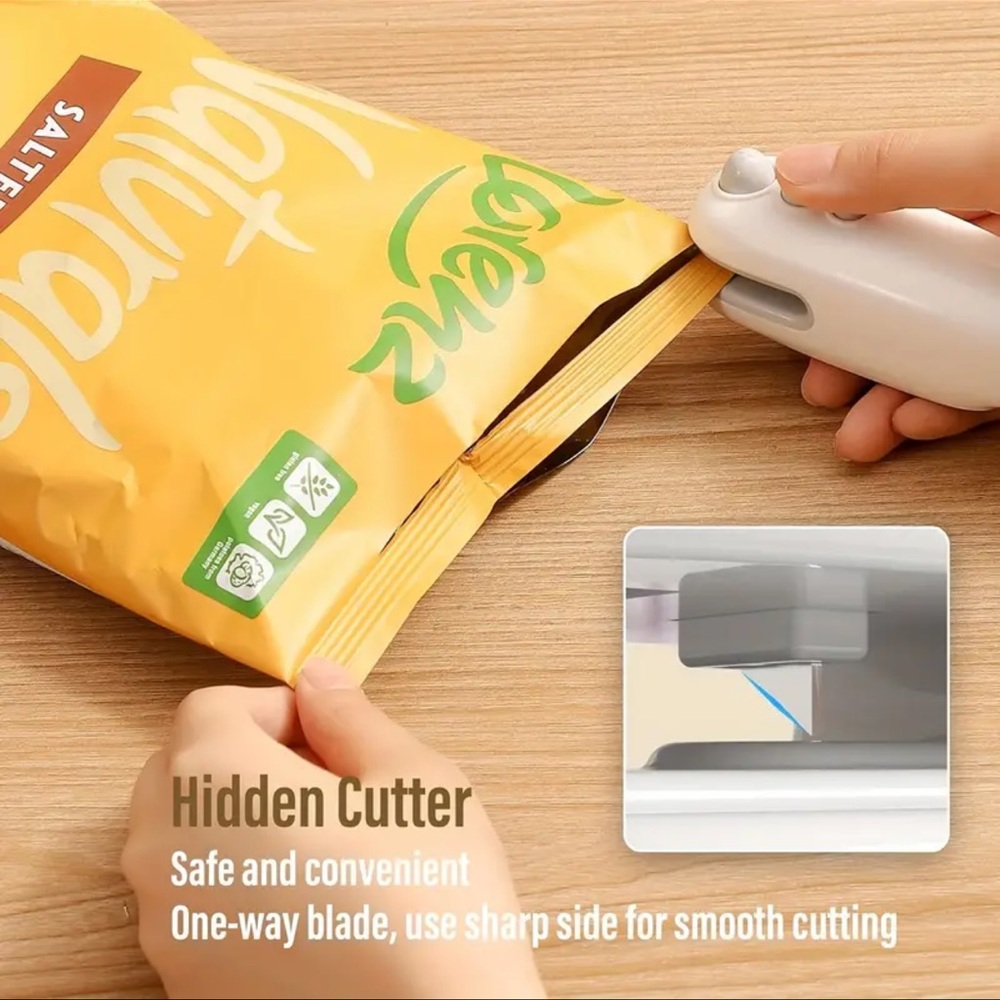Sealer, NEW, Rechargeable Mini Heat Sealer, Keep Snacks Fresh